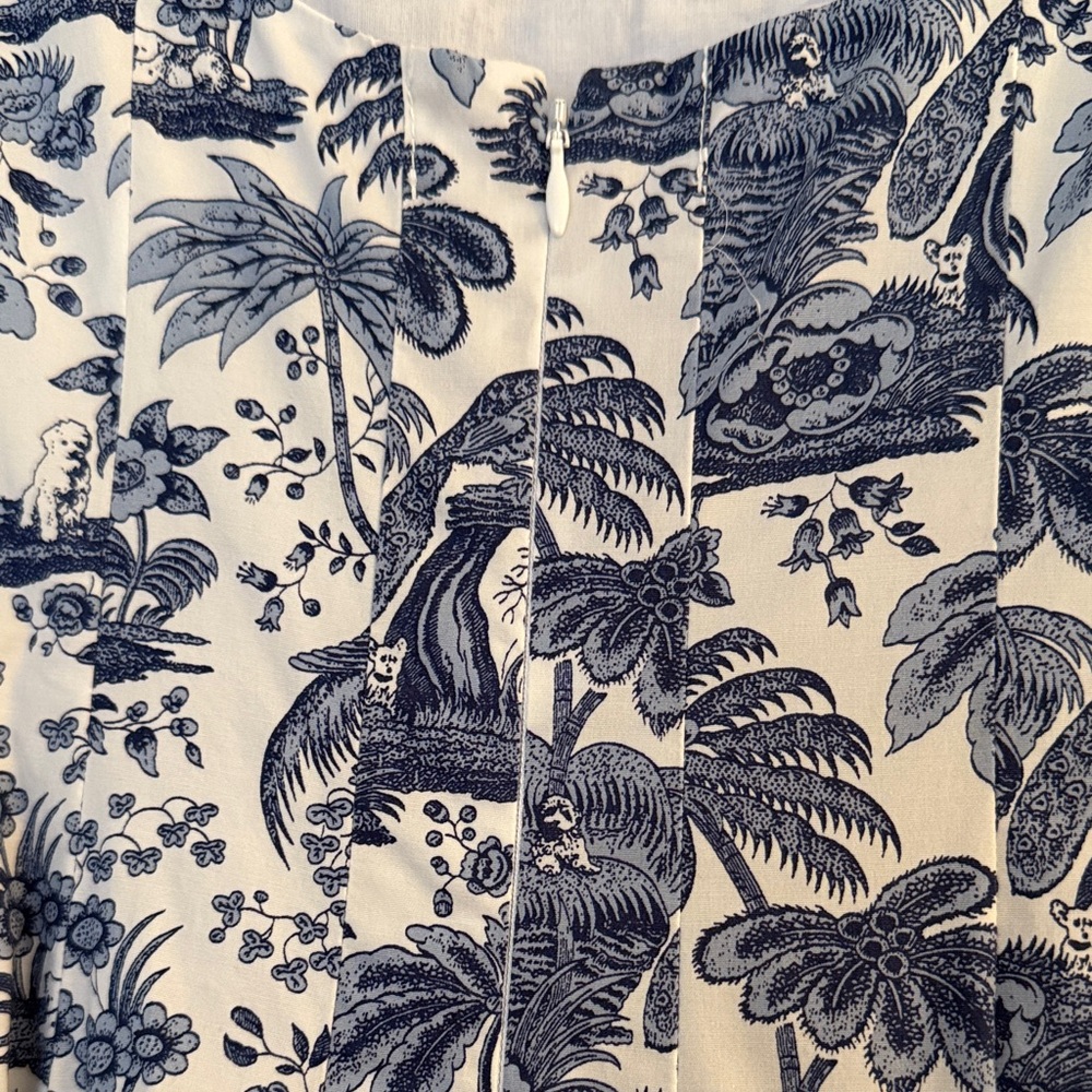 STAUD Blue and White Printed Maxi Dress - Picture 5 of 8